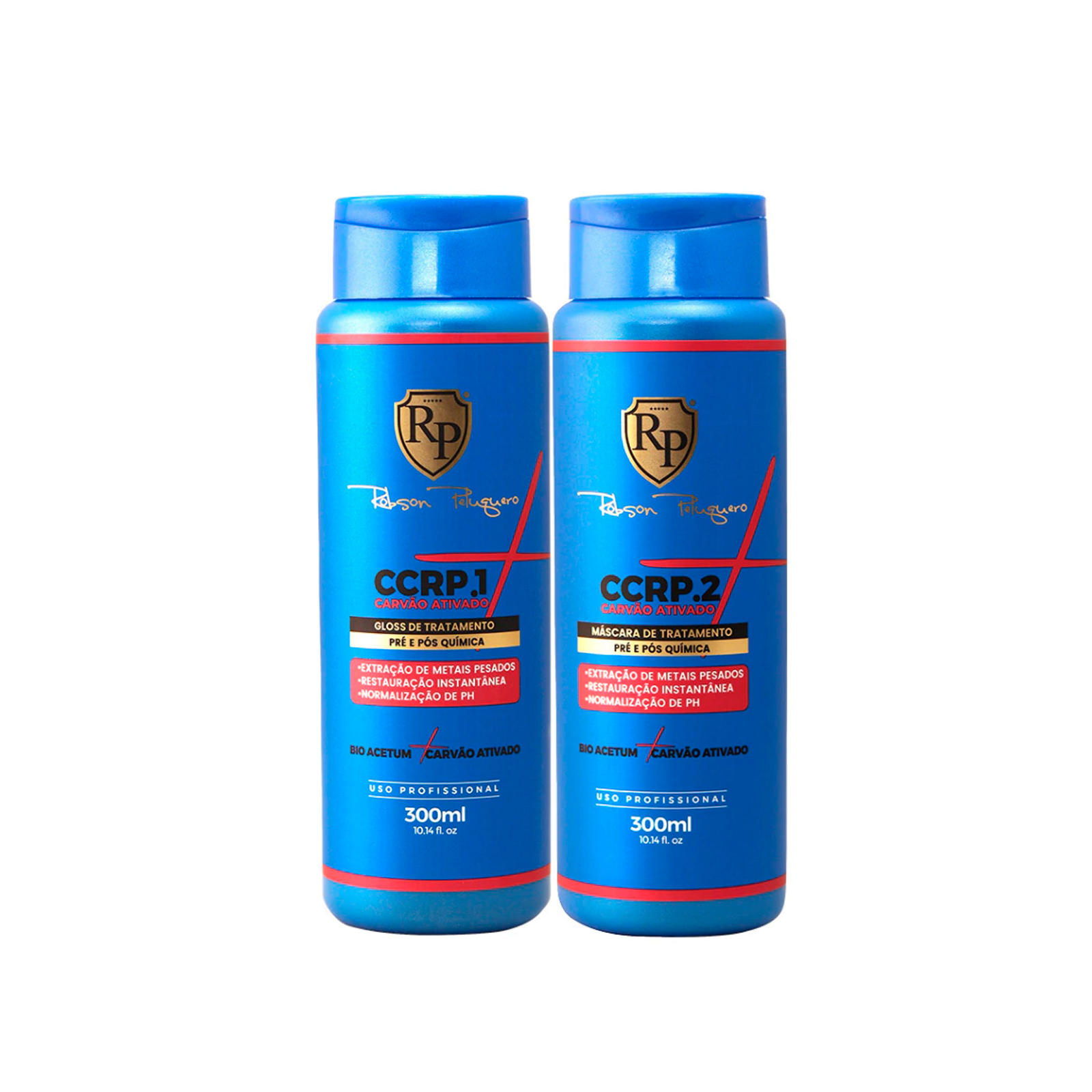 Robson Peluquero CCRP Activated Charcoal Home Care Kit 2x 300ml / 2x 10.14 fl oz